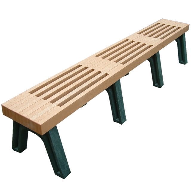 8' Elite Mall Bench made from recycled plastic materials