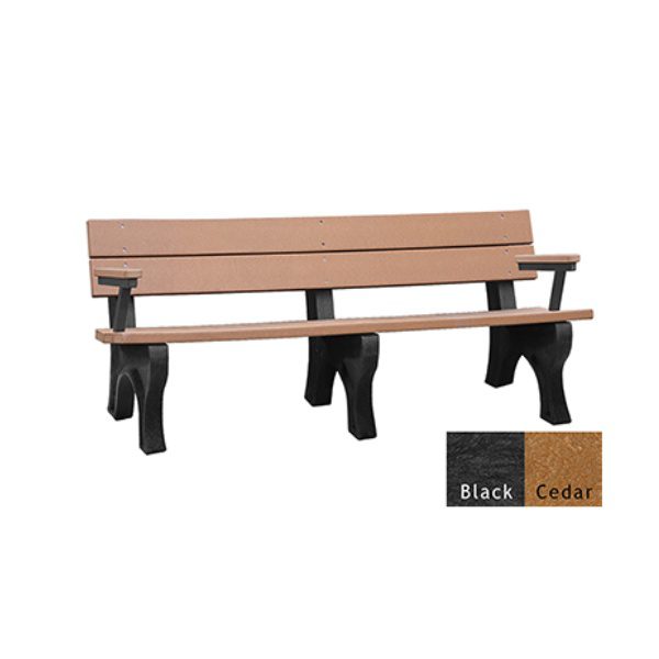 SPB600WA 6′ Standard Park Bench With Arms
