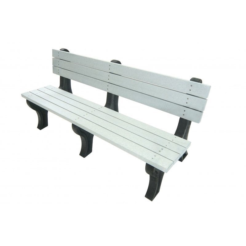 6 foot deluxe park bench made from recycled plastic materials