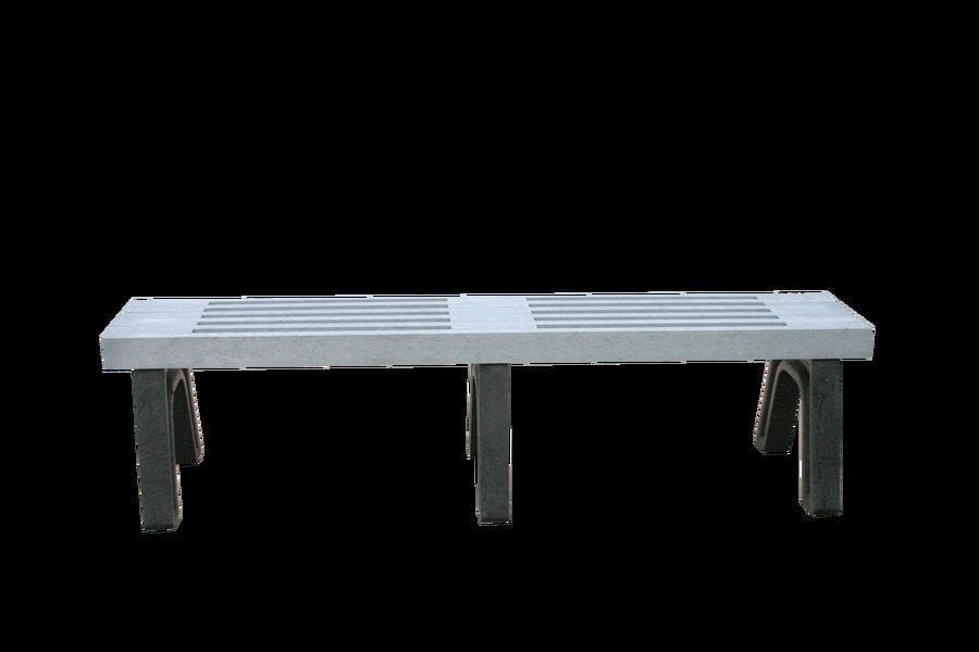 6 foot elite mall bench made with recycled plastic materials