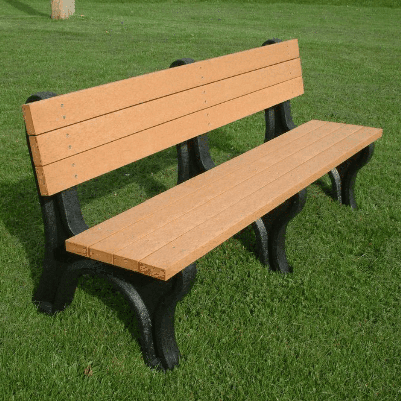 6' deluxe bench made with recycled plastic materials