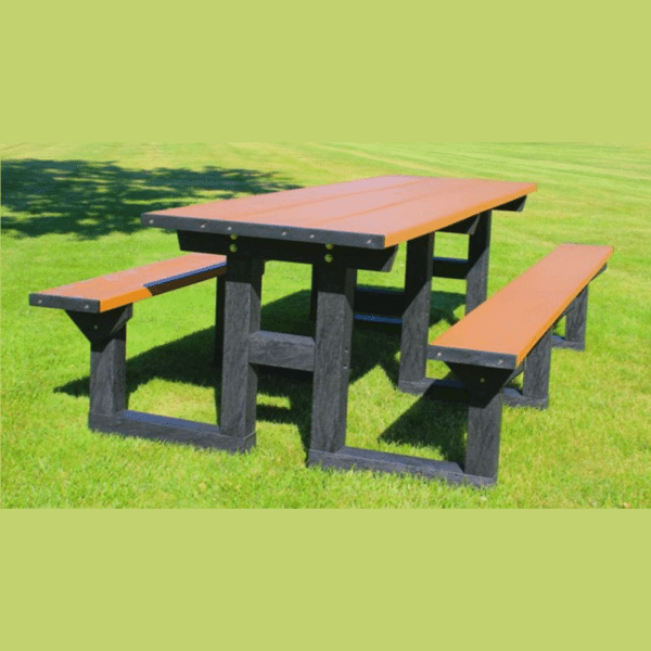 8 foot box picnic table made from recycled plastic materials