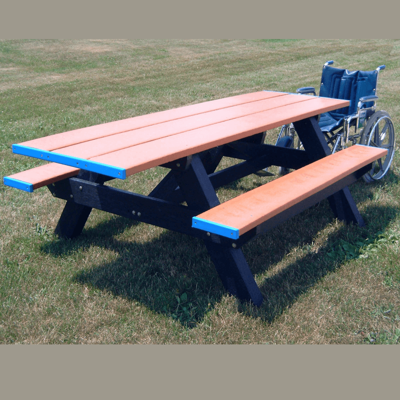 picnic table that is ADA accessible from both ends