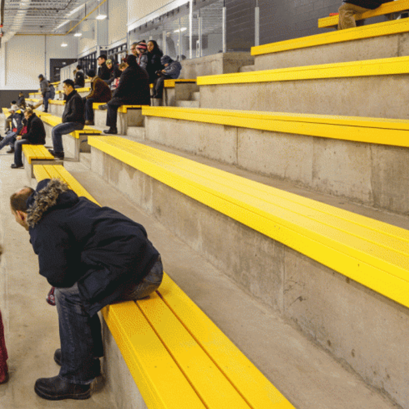 Concrete Bleachers with Recycled Plastic Seating
