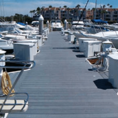 marina in Boca Raton built with structural plastic lumber