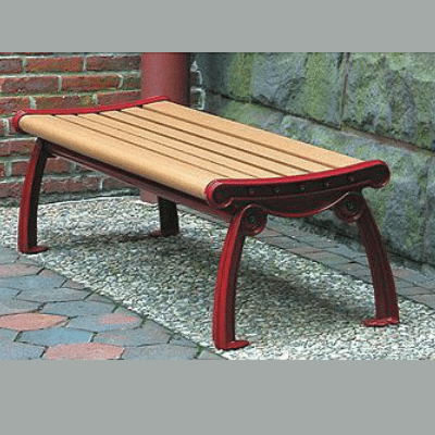 flat bench with metal frame