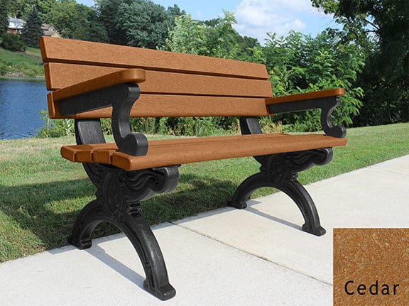 4’ Silhouette Bench with Arms