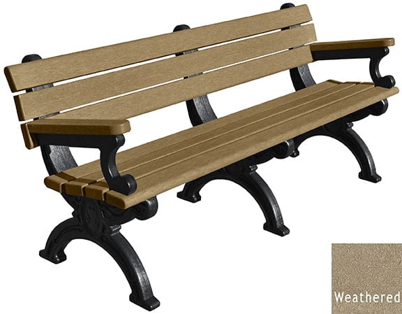 6’ Silhouette Bench with Arms