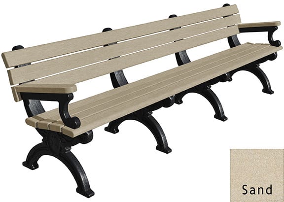 8’ Silhouette Bench with Arms